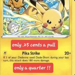 Pokemon Cards Only .25 CENTS. A Quarter!! Knudsens Ice Creamery 