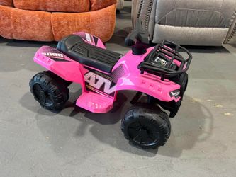 New -6V ATV for Kids, 4 Wheeler for Toddlers with Music, Horn, Lights, 1.2mph Max Speed for Ages 1.5-3, Pink