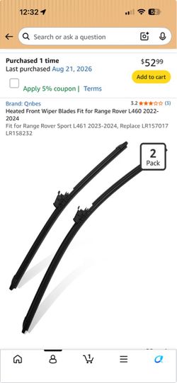 Wiper blades for Range Rover l460