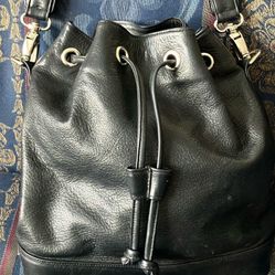 PERLINA .  Drawstring Leather 