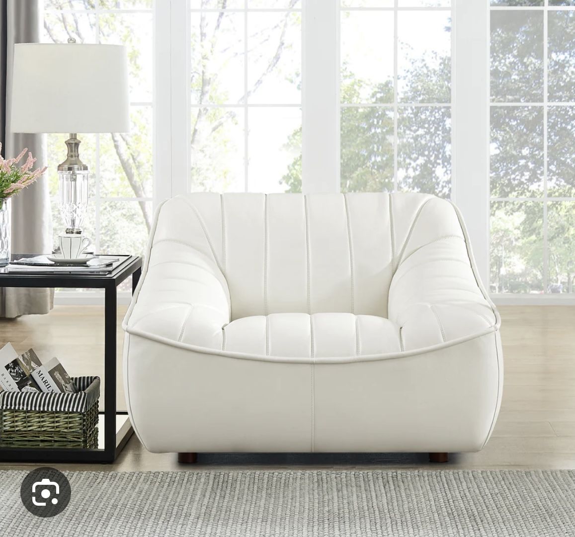 Cambria Leather Oversized Chair