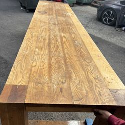 14 Foot Solid Wood Dining Table Paid $25,000.00 Custom Sacrifice $1999.00