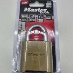 Master Lock 875D  HEAVY DUTY OUTDOOR  Combination Lock  2 In Wide Tan Finish 