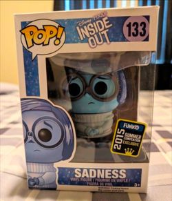 Inside Out Sadness Funko Pop SDCC Glitter (Pop Protector Included)