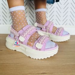 🤩Converse Women Sandals Sz 7 Run Star Utility Platform Chunky Lavender A07545C