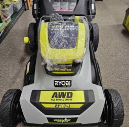 RYOBI 40V HP Brushless 21" Whisper Series Cordless Self Propelled Multi-Blade Lawn Mower - (2) 6.0 batteries