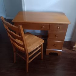 Desk And Chair Solid Wood 