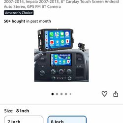 Car Radio for GMC Sierra 1500/2500/3-2013, Chevrolet Chevy Silverado 1500/2500/3-2013, Yukon 2007-2014, Impala 2007-2013, 8'' Carplay 