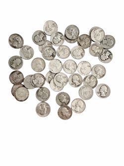 40 Pre-1965 Washington Quarters $10 Face Value 90% Silver Mixed Date Coin Roll