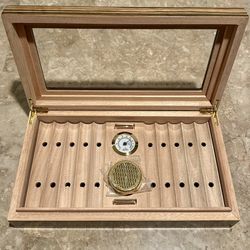 Gift Box For Cigars Real Wood with Hygrometer