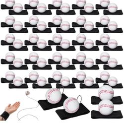 Jerify 60 Pcs Wrist Return Ball Rubber 1.85 Inch For Baseball & Rebound Exercise