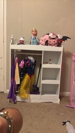 Kids Dress-Up Armoire & Costume Closet with Mirror
