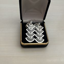 Silver Fan Earrings