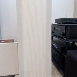 Magnepan LRS+ speakers in off white