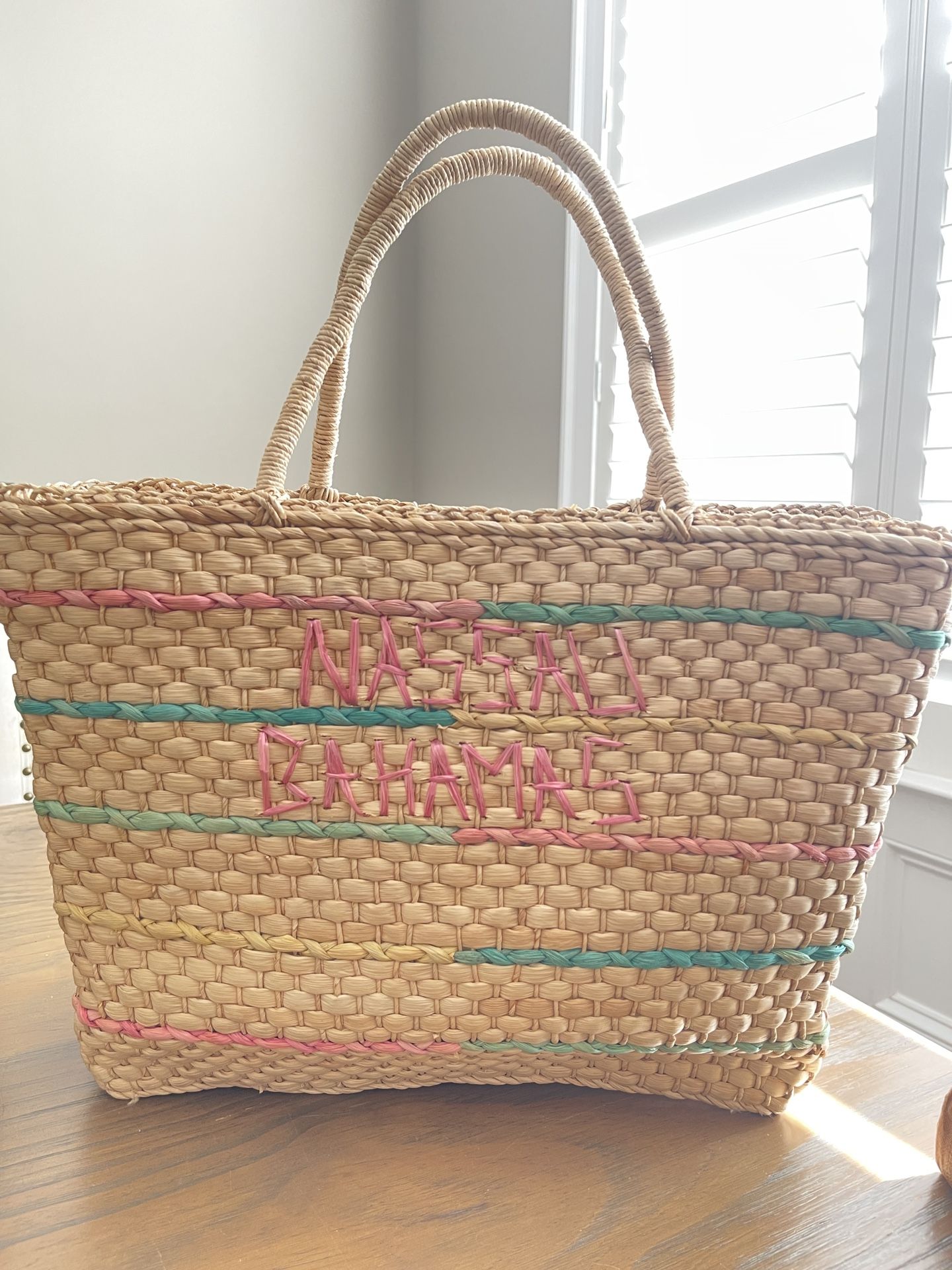 Beige Handwoven Basket Gora Tote Bag