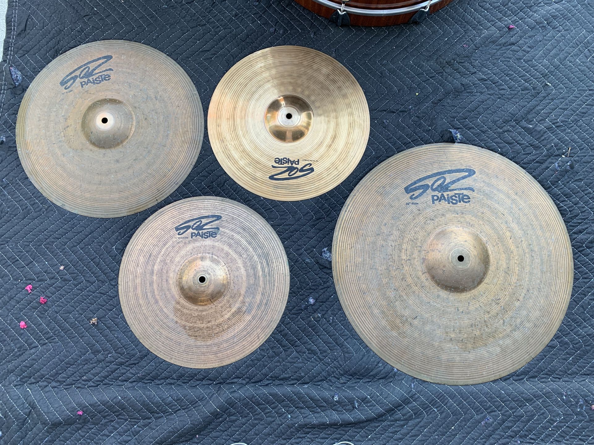 Paiste 502 Series Drum Cymbal Set 20” Ride 16” Crash 14” Ride 