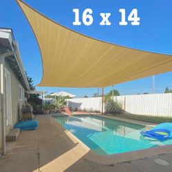 NEW Patio Awning Sunshade Canopy Top Sail 16x14 Feet sun shade