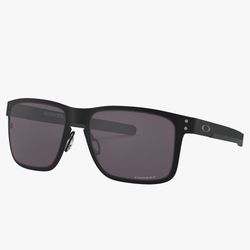 Oakley Holbrook Sunglasses - Matte Black Metal with 55mm Prizm Grey Lens, Matte Black