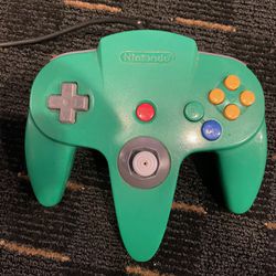Official OEM Nintendo 64 N64 Controller (Green) - TESTED & WORKING