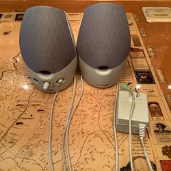 Labtec LCS-1050 Desktop Computer Stereo Speakers w/ AC Power Adapter