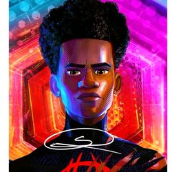 Shameik Moore Autographed Spider-Man Across The Spider-Verse Miles 8x10 Photo