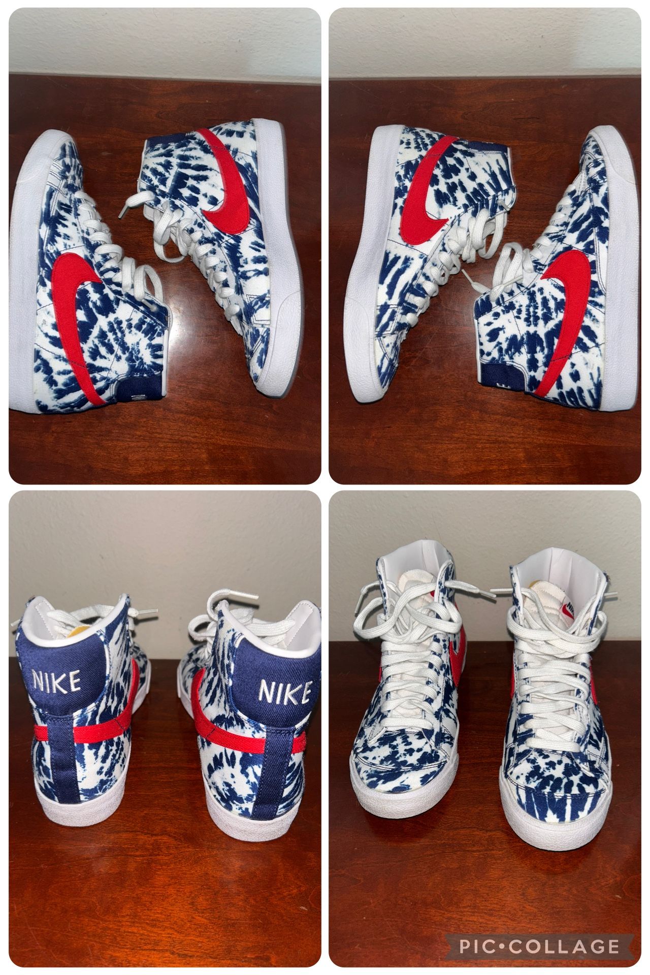 Nike Men's Size 8 Sneakers Shoes Blazer Mid 77 Tie Dye High Top CZ7874-600