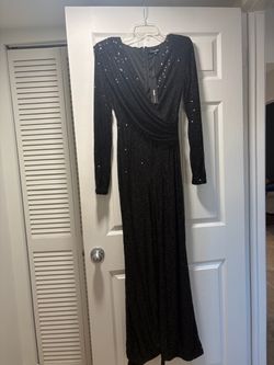 Elegant black sequined jumpsuit