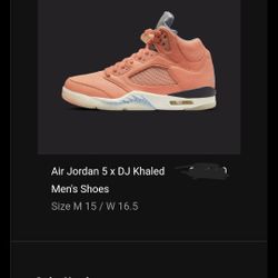 Jordan 5 Retro x DJ Khaled Size 15