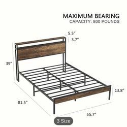 Brand New Full Size Bed Frame with a charging station – Only $79