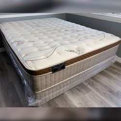 Full Size Organic Cloud Comfort Europillow Top Mattress 
