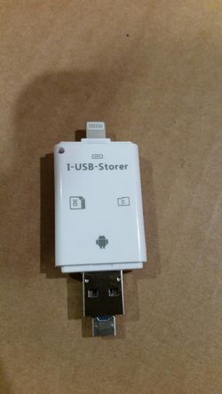 Iphone/android SD/TF card reader adapter.