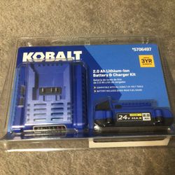 New Kobalt Battery And charger Kit $40