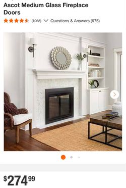 Ascot Medium Glass Fireplace Doors