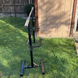 Weightlifting Bar And Bench Press 