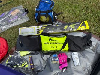Complete Youth Soccer Scrimmage Bundle: (2) Franklin Blackhawk Portable Goals + Full Gear Kit