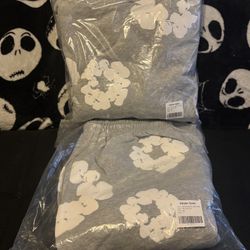 Denim Tears Grey Hoodie & Pants Set Size XL