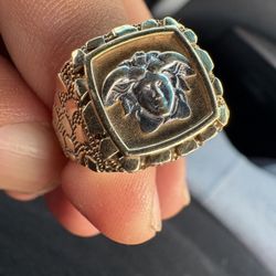 Versace X Nugget Gold Ring 10k (accept Trades)