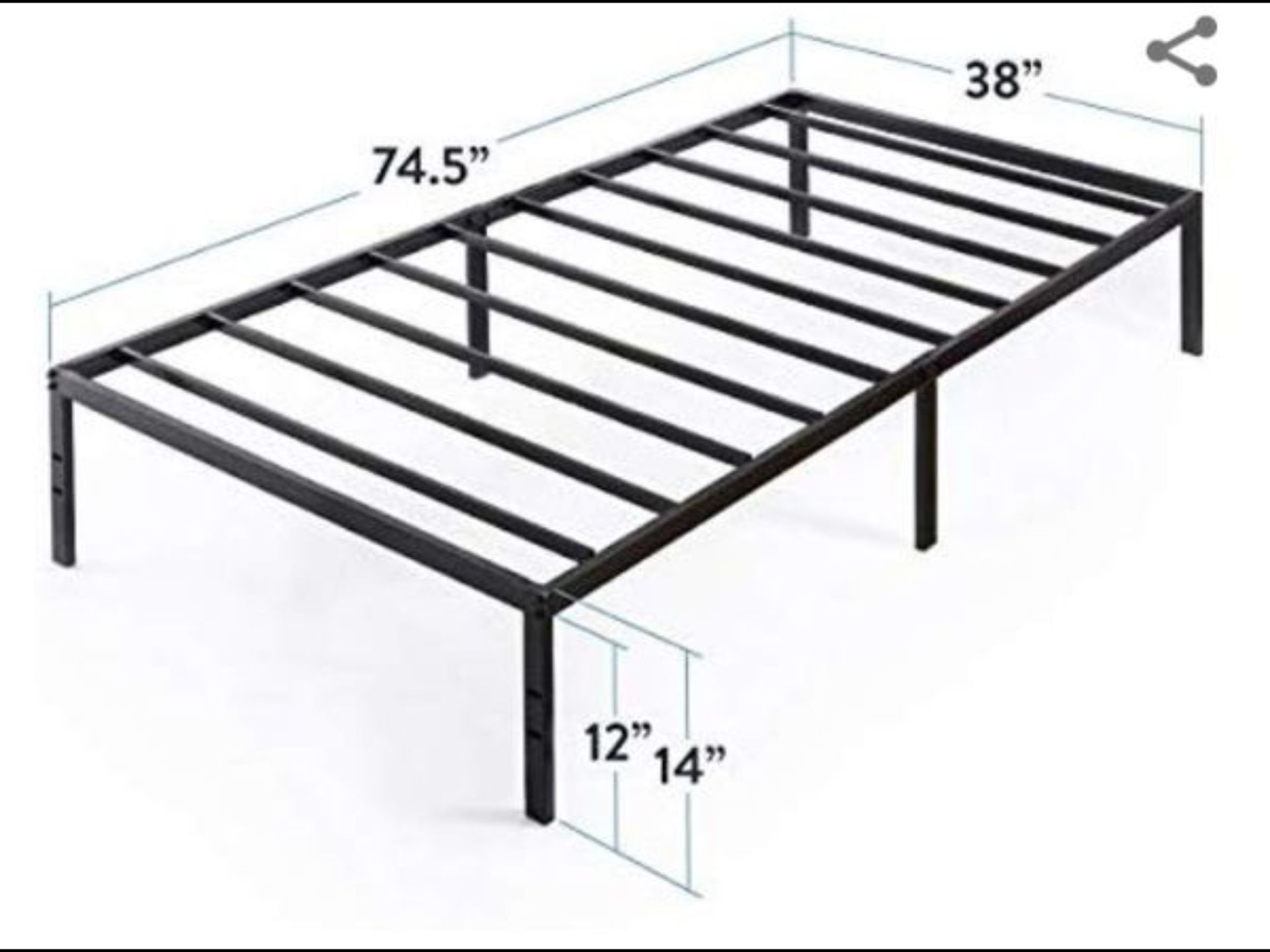 Twin size bed frame new in box