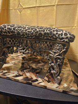 Antique Iron Footstool 