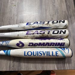 Softball bats.