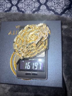 24” gold over stainless aaa cz crystals