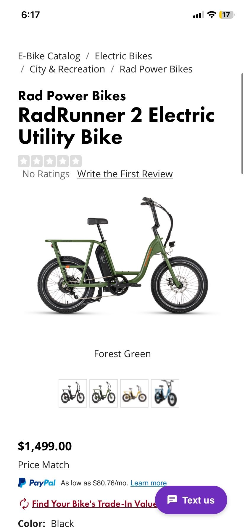Rad Power Bikes. RadRunner Class 2 Electric bike