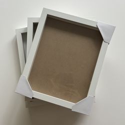 9x11 Box Frame Set Of 3 - White Display Case