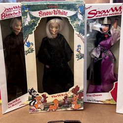 5 Different Vintage Collectible Snow White Dolls **NEW IN BOX ** 