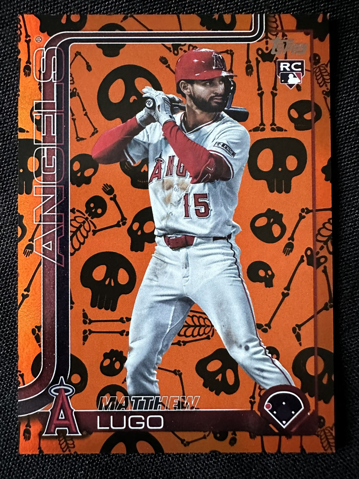 2025 Topps Update #US314 Matthew Lugo RC - Holiday Mummy Foil #1/50 - Angels