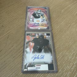 NFL Hall Of Fame Autos Jimbo Covert Randy Gradishar 