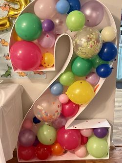 #2 Mosaic marquee Number For Birthday Party Decoration