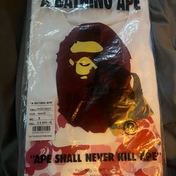 pink bape shirt