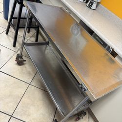 Stainless Steel Medical Table With Wheels 