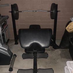 Home Gym Treadmill Workout Weight Lift & Bike